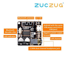 Load image into Gallery viewer, Bluetooth Audio Receiver board Bluetooth 5.0 mp3 lossless decoder board Wireless Stereo Music Module
